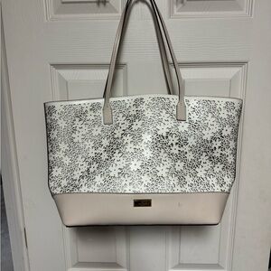 Kate Spade Bradford Court White/beige floral tote